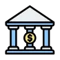 Symbol einer Bankfiliale 