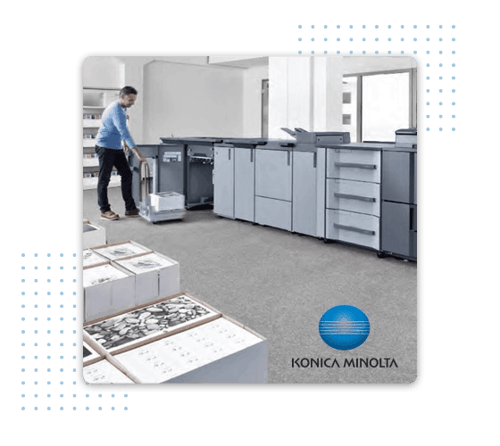 Konica Minolta-Drucker in Produktionsgröße in einem Büro