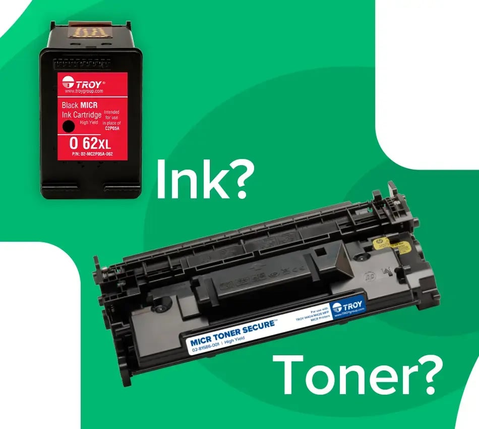 Diagramm zur Befragung von MICR-Tinte und MICR-Toner