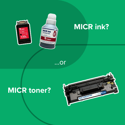MICR-Tinte oder MICR-Toner