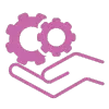 Rosa Symbol für flexible Konfigurationen 