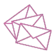 Rosa Umschlag-Symbol 