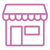 Rosa Symbol für kleine Unternehmen