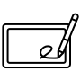 Symbol des Unterschriftenpads