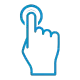 blaues personalisiertes Symbol 